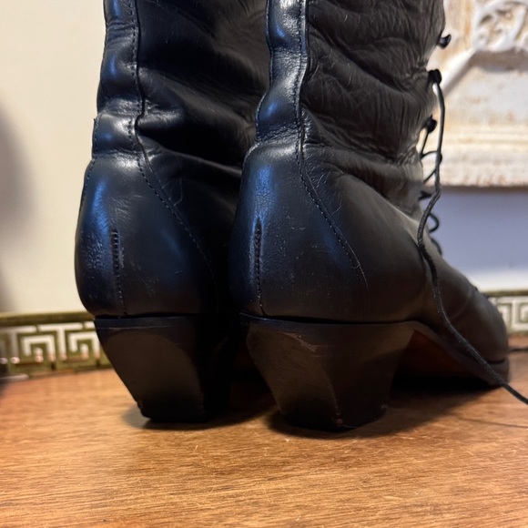 Code West Black Lace-Up Victorian Women's Boots - Picture 5 of 8